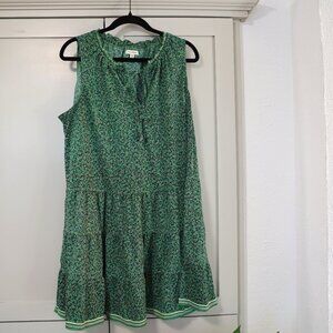 Max Studio Green Floral Dress - 1X, Stretchy & Lightweight
